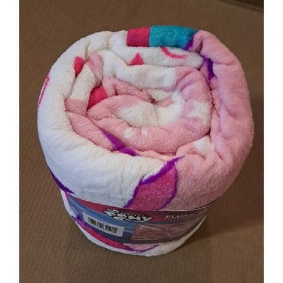 New My Little Pony Sunny Zipp Plush Fleece Throw Gift Blanket Ponies Heart Pink - Picture 3 of 3